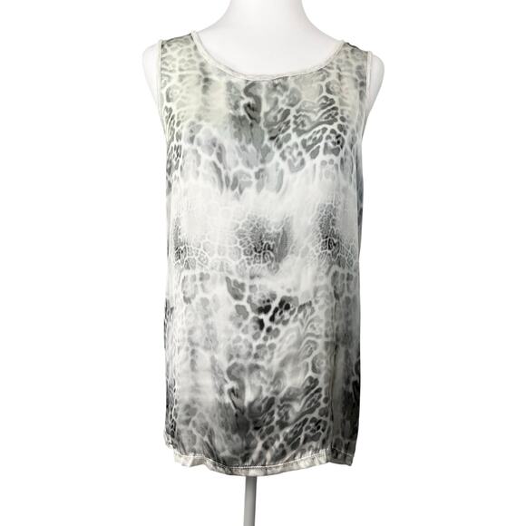 JEANS BY BUFFALO Women’s Gray Animal Print Sleeveless Tank Top - Picture 1 of 8